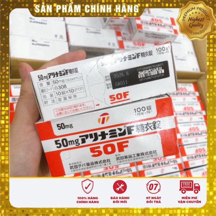 [Nhật nội địa] Tỏi viên Arinamin F50 Nhật Bản hộp 100 viên - Viên uống phục hồi sức khỏe Nhật Bản