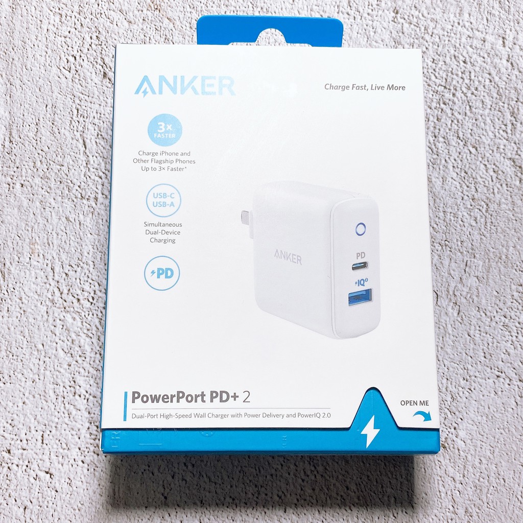 Sạc ANKER PowerPort PD2+ 35W Sạc nhanh PD Iphone 20W  - Mã A2636