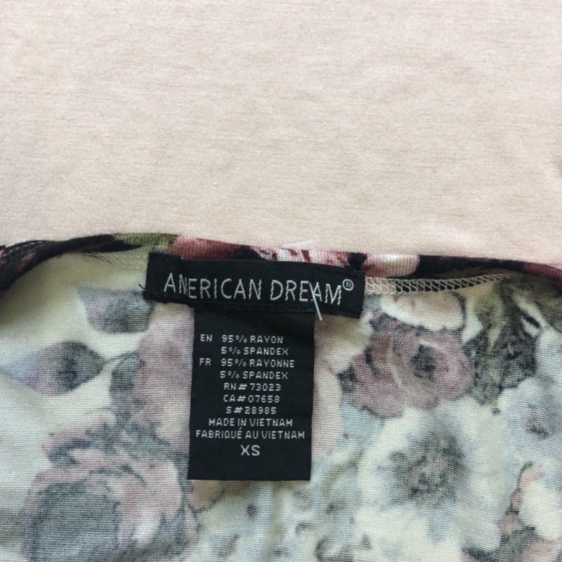Áo Hai Dây American Dream Thun Dệt Kim Trắng Hoa - Size XS