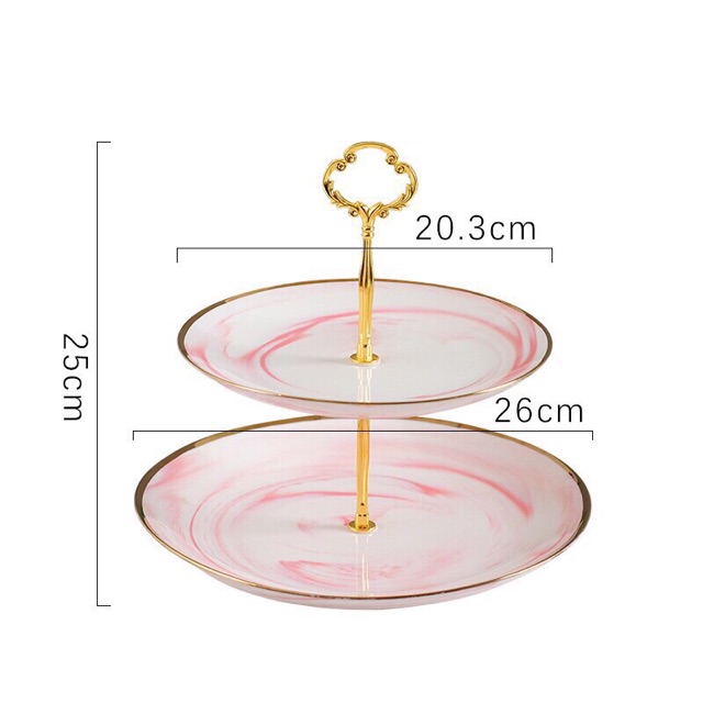 Kệ sứ vân đá 2 tầng, 3 tầng - Gốm sứ cao cấp