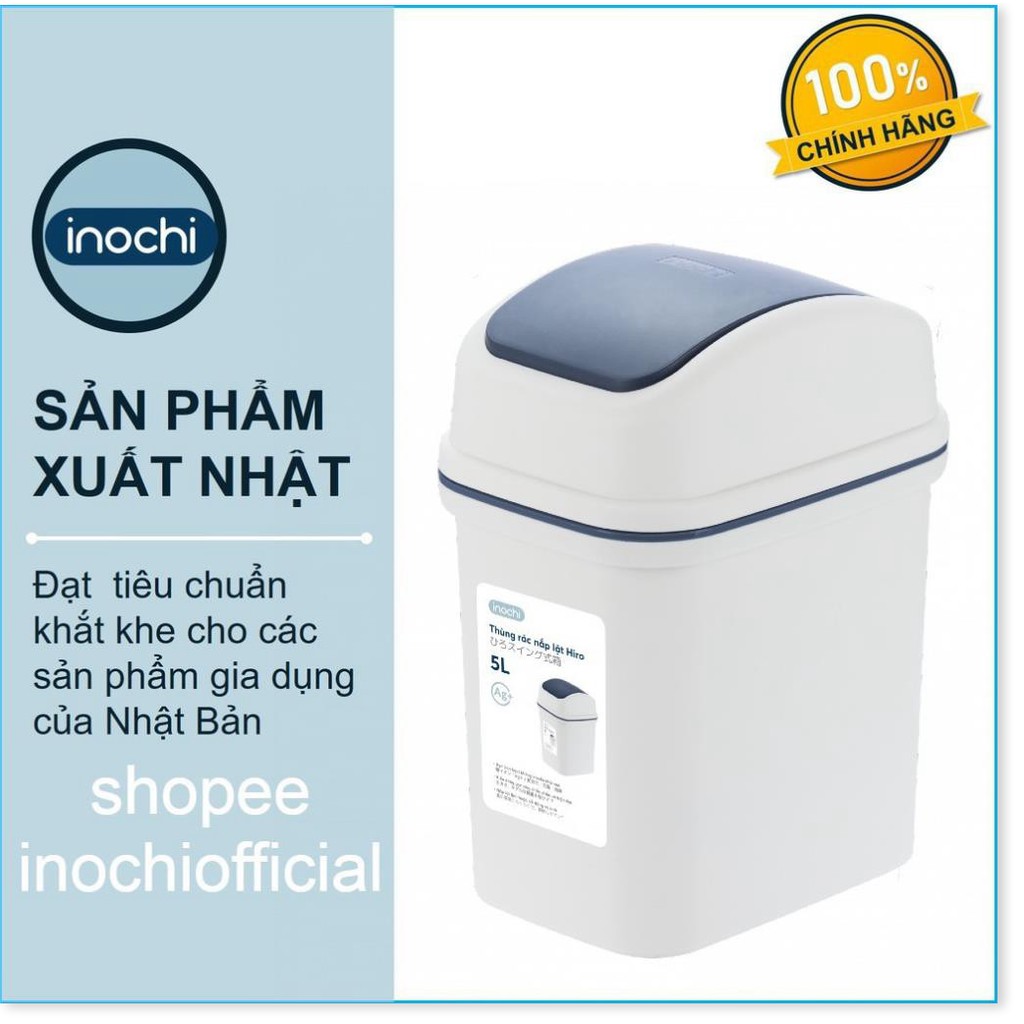 Thùng rác nắp lật Inochi 5L TIÊU CHUẨN NHẬT