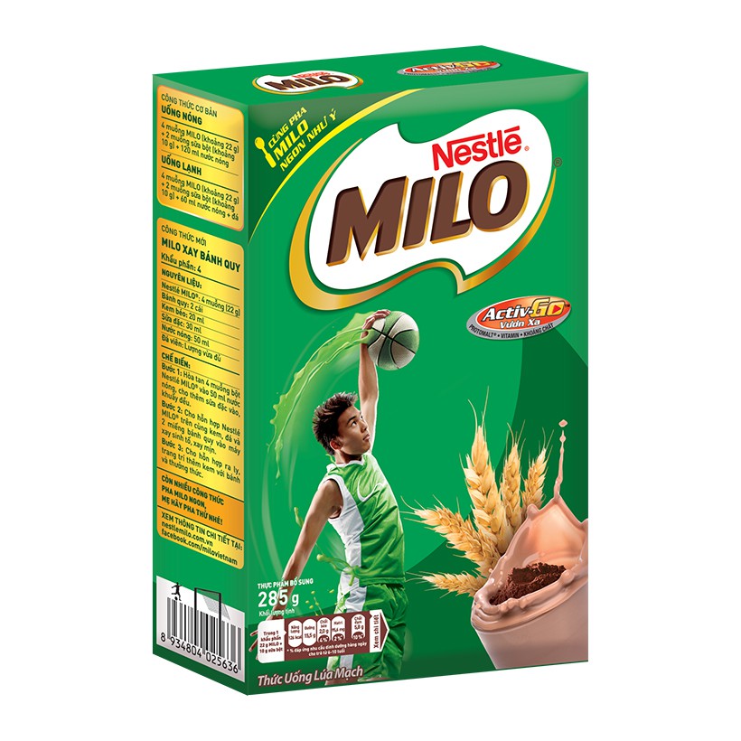 Bột Milo 285G - Thức Uống Dinh Dưỡng - Kho Pha Chế Đà Nẵng