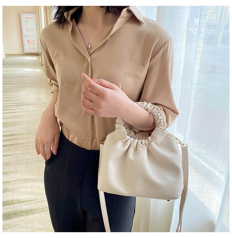 Túi xách màu trơn phong cách retro cá tính thời trang cho nữ IELGY