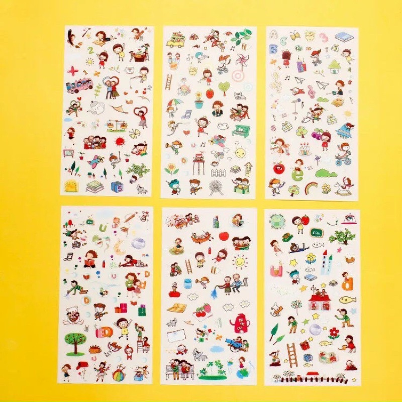 Dán sticker 6 miếng dễ thương