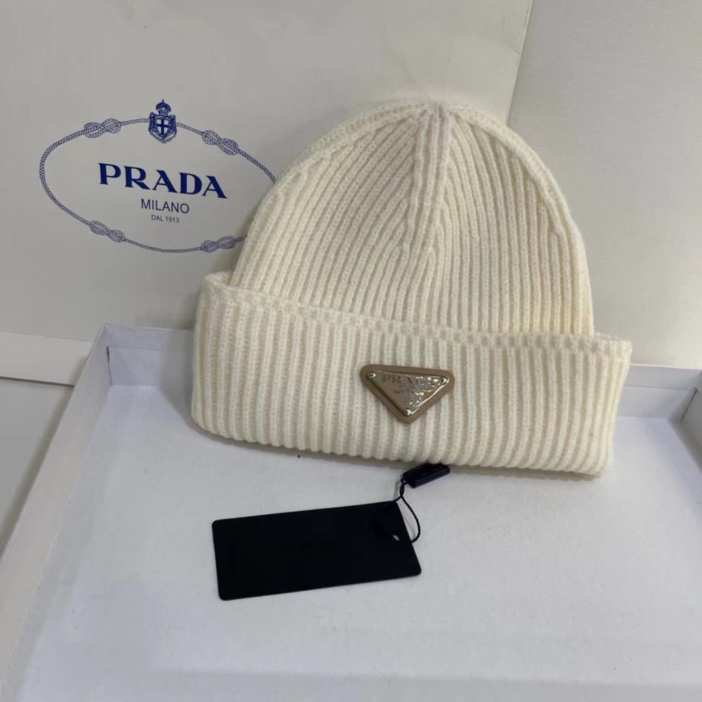 Nón Len Prada Giữ Ấm Mùa Thu Đông Thời Trang Cho Nam Nữ