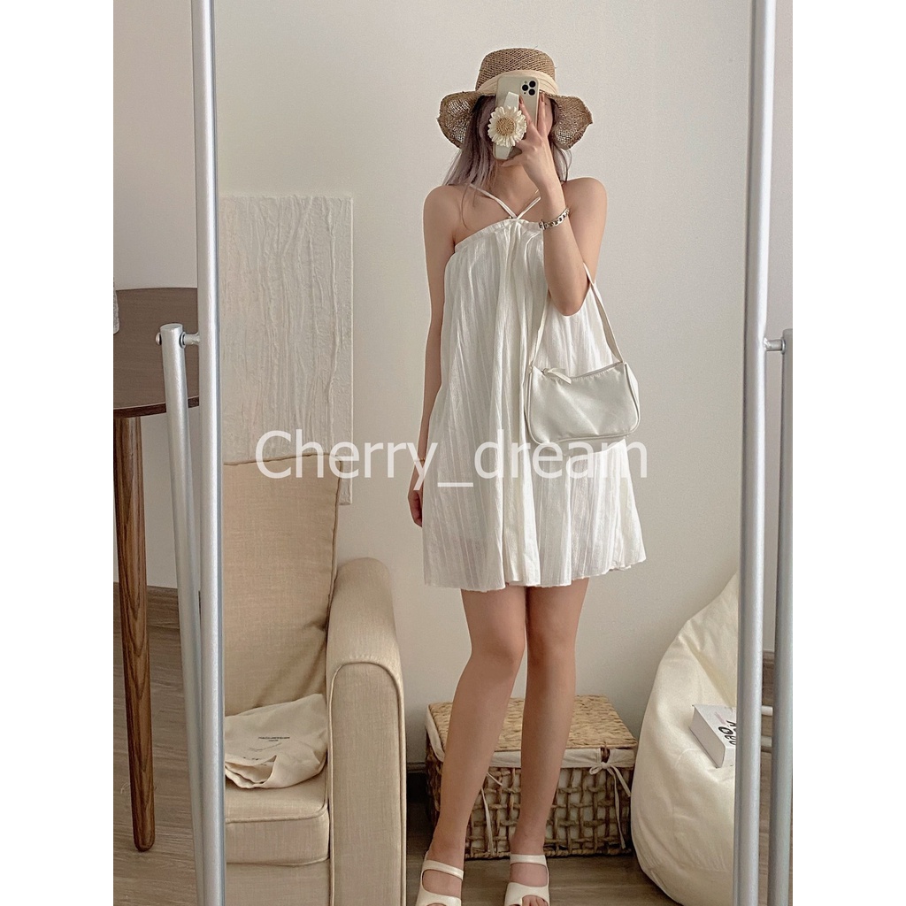 Đầm Cổ Yếm, Váy Maxi Dài Đi Biển, Đi Dự Tiệc Thiết Kế Dây Hở Lưng Cột Cổ Chất Vải Đũi Xinh Xắn | BigBuy360 - bigbuy360.vn