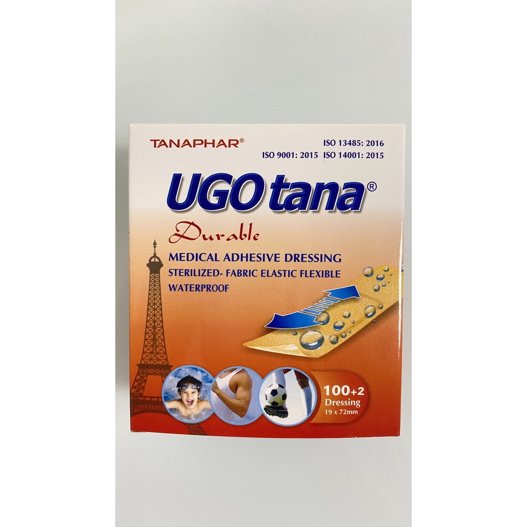 Băng dính y tế cá nhân Ugo tana,băng dính vô trùng không thấm nước hộp 102 miếng.anthaomoc