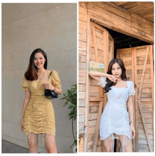 [ BEST SELLER] ĐẦM BODY RÚT DÂY Ở ĐÙI CHẤT ĐŨI DÀY DẶN SIÊU XINH - ARINA DRESS