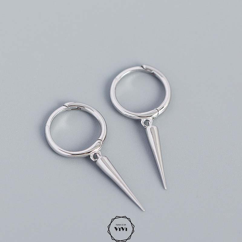 Bông tai Bạc 925 cao cấp kiểu khuyên tròn Rowling – khuyên tai ViVi_Gift