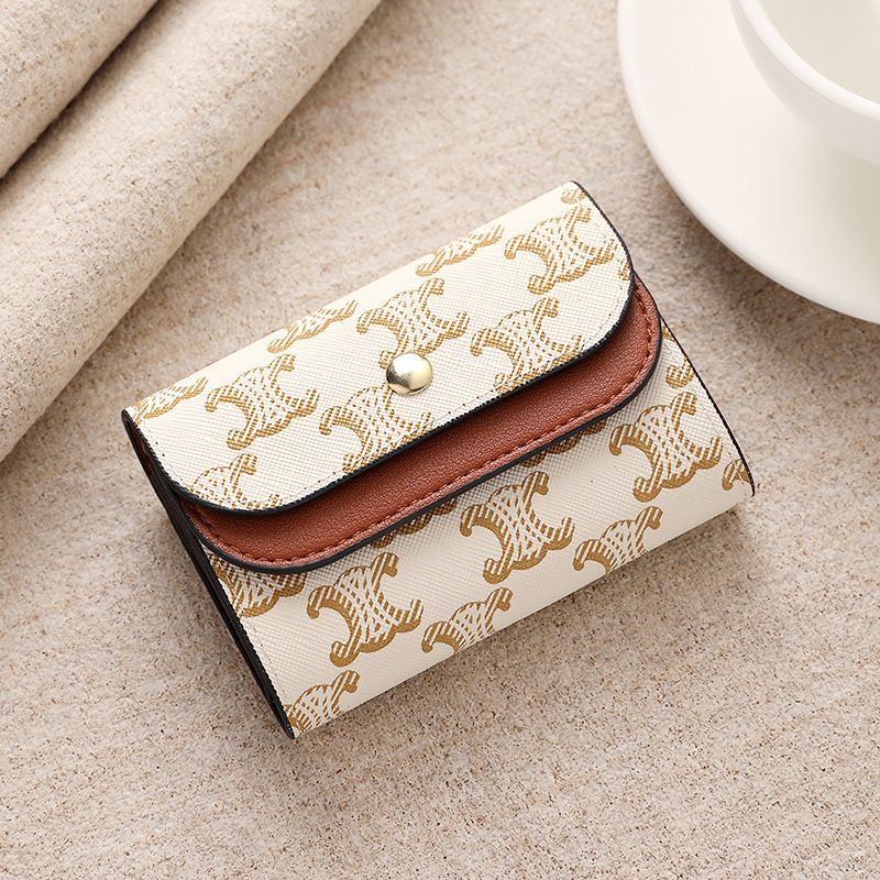 Ví Da Nhỏ Đựng Thẻ / Bằng Lái Xe In Họa Tiết Arc de Triomphe Cổ Điển Dành Cho Bạn Nữ