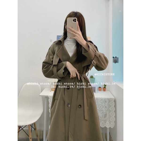 áo mangto dài đến gối ẢNH THẬT VIDEO hichi | BigBuy360 - bigbuy360.vn