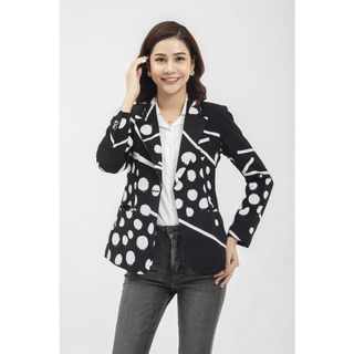 Áo vest đen họa tiết Elise FTVD8080942DE