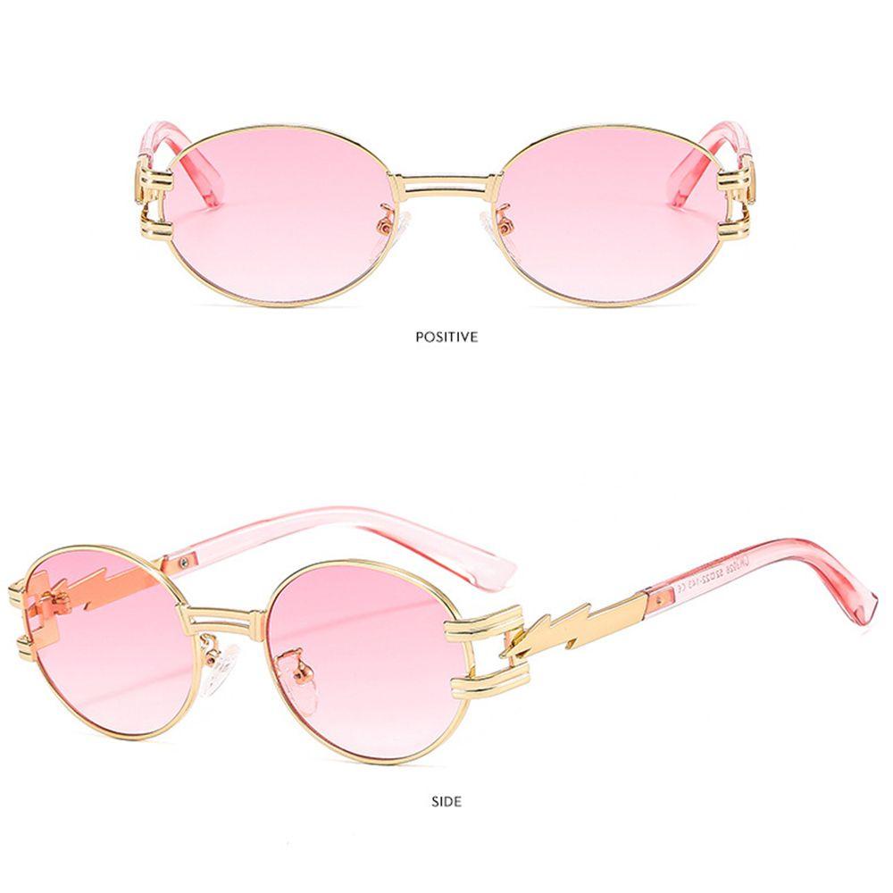 Kính Mát Hình Oval Gọng Oval Phong Cách Hip Hop Cyber Punk Y2K