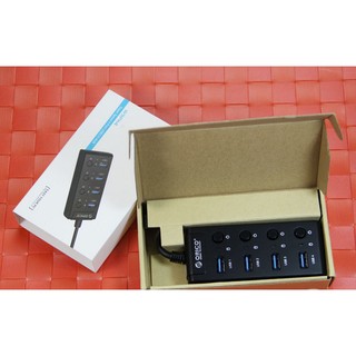 Bộ chia 4 cổng USB 3.0 Orico W9PH4 có nút nguồn