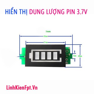 Mành Hình Led hiển thị dung lượng pin , acquy 3.7V
