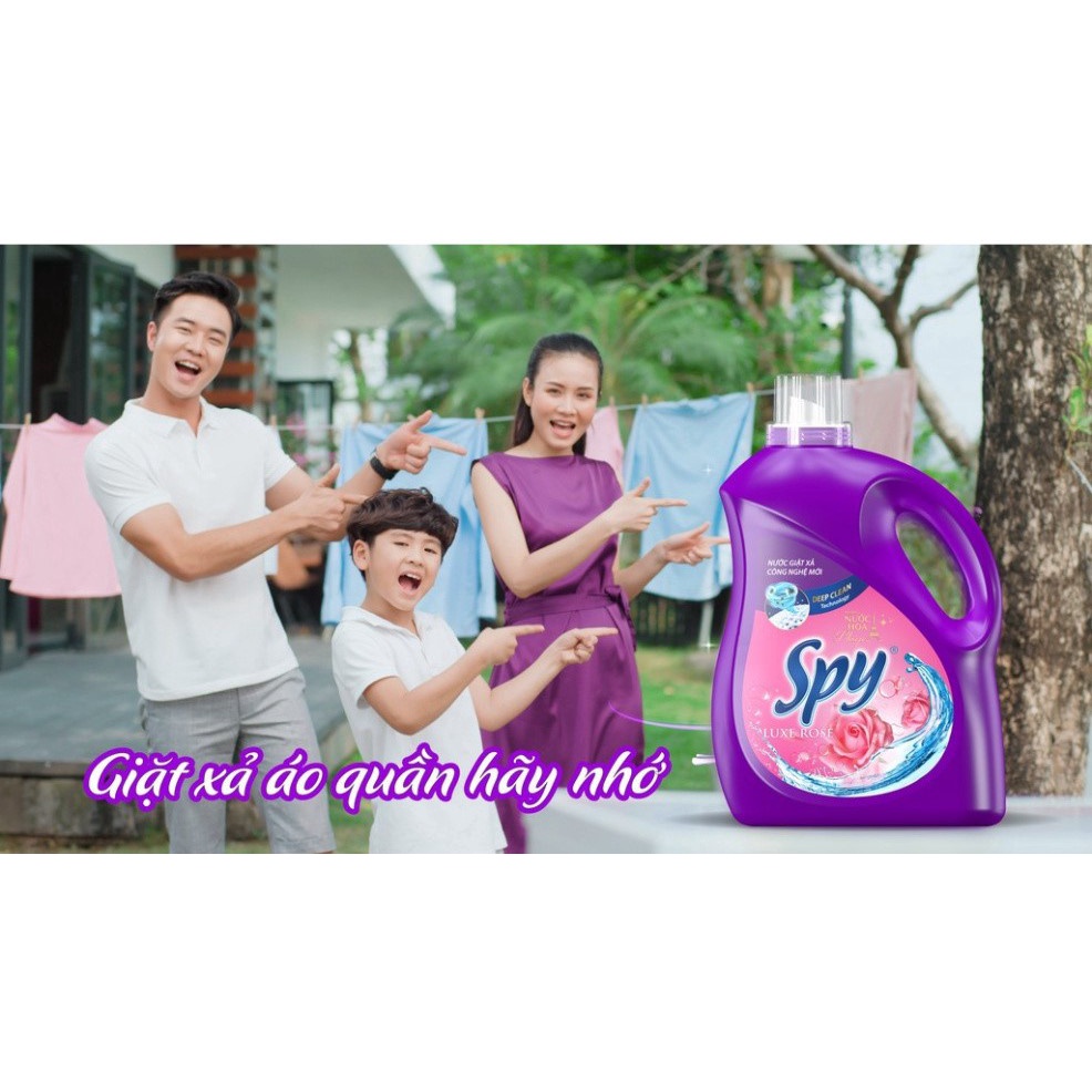 Nước giặt xả cửa trước thơm lâu SPY Deep Clean Plus Blossom Nước giặt túi 1,6L Hương nước hoa Pháp Diệt khuẩn Khử mùi