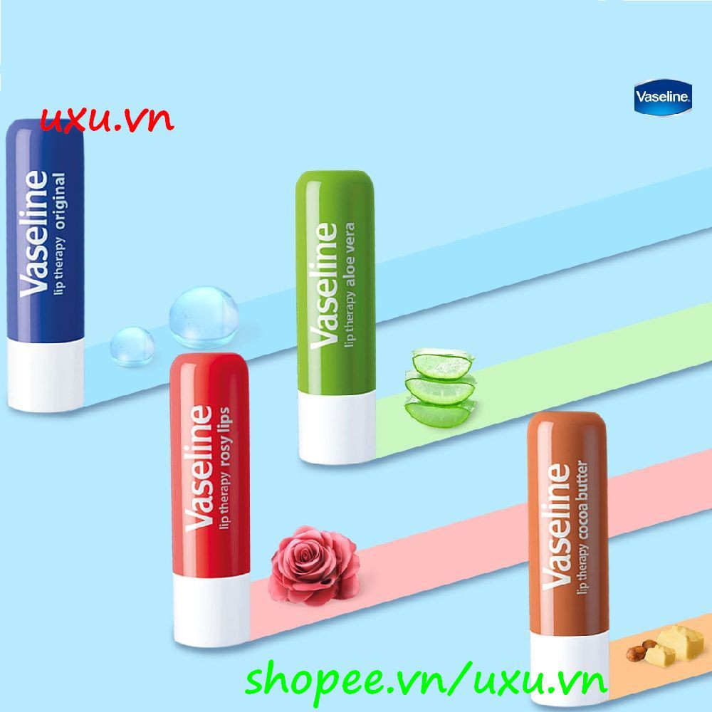 Son dưỡng môi 4.8G Vaseline Rosy Lips Không Màu Cho Sắc Môi Hồng Tự Nhiên, Với uxu.vn Tất Cả Là Chính Hãng.