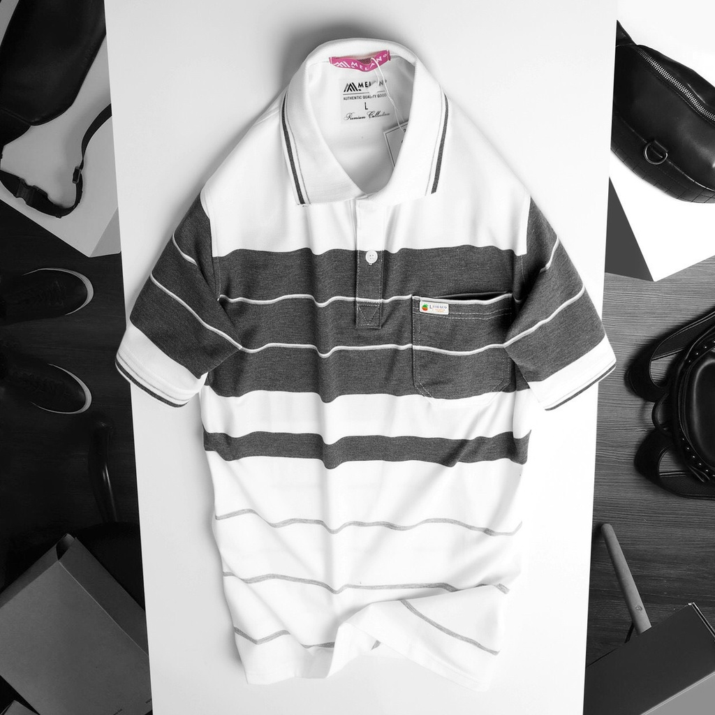 Áo thun polo nam trung niên MELAN 8M phối túi tiện lợi, chất liệu coton cao cấp, form suông dáng rất thoải mái CODE7 | BigBuy360 - bigbuy360.vn