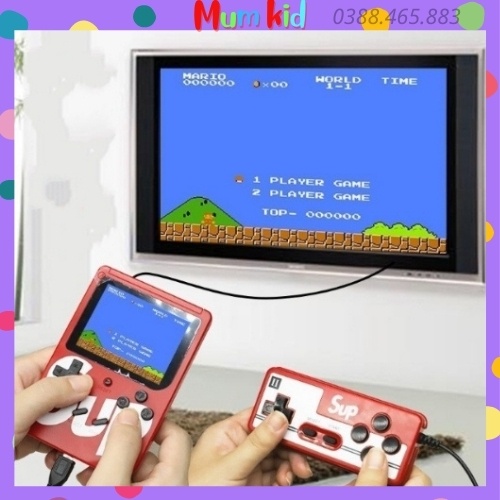 Máy chơi game cầm tay 4 nút SUP 400 trò vui nhộn chơi được 2 người giá rẻ. BH 6 tháng MUMKID48