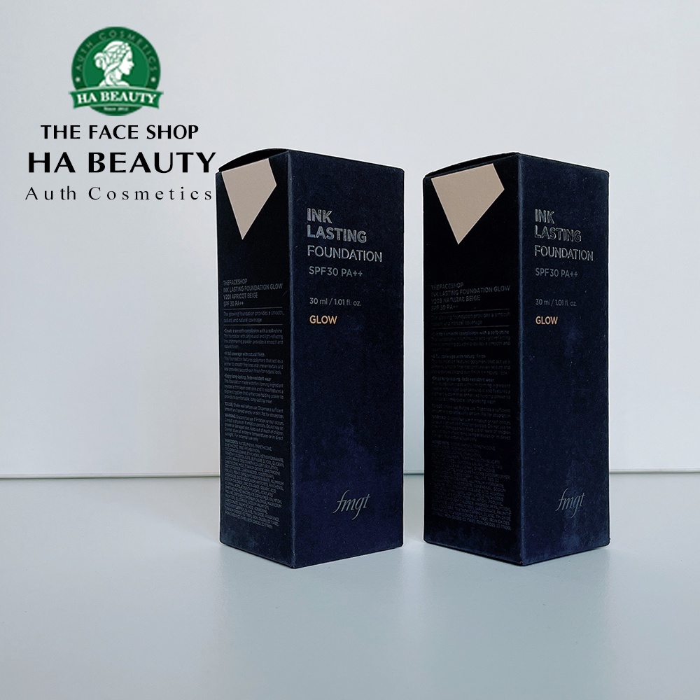 Kem nền che khuyết điểm trang điểm đa năng dưỡng ẩm lâu trôi The Face Shop Ink Lasting Foundation Slim Fit Ex SPF30 PA++