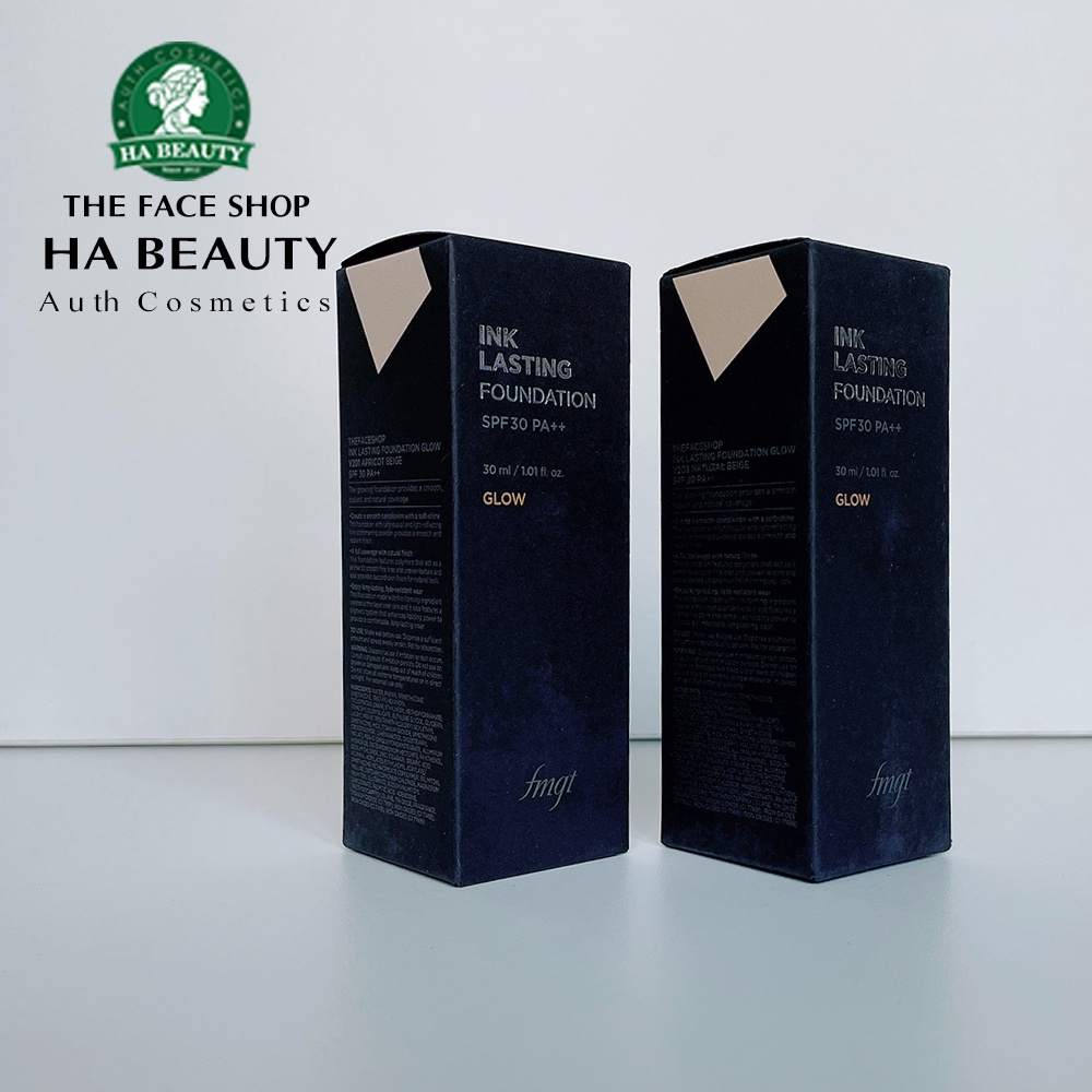 Kem nền che khuyết điểm trang điểm đa năng dưỡng ẩm lâu trôi The Face Shop Ink Lasting Foundation Slim Fit Ex SPF30 PA++