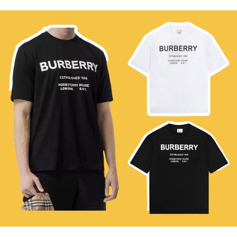 Áo Tee Burberry London Horseferry Black T- Shirt