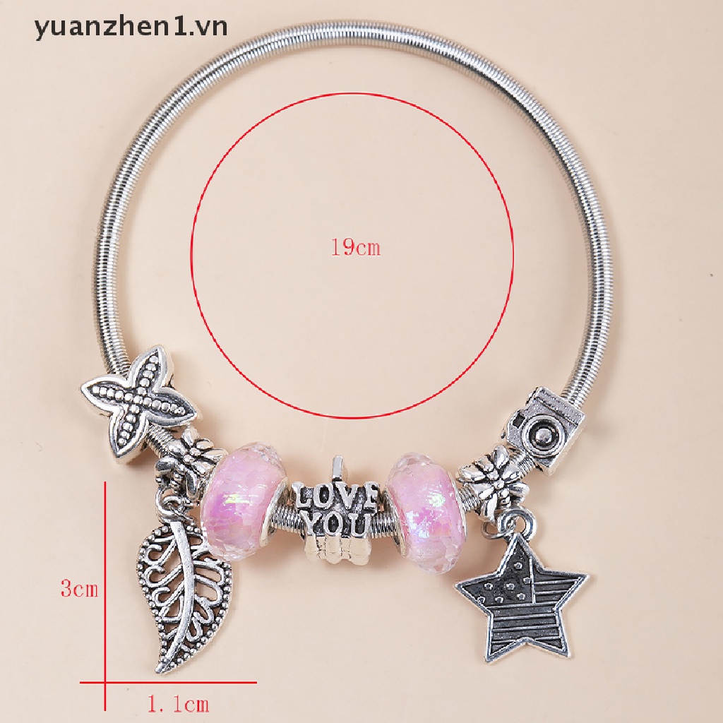 Vòng Đeo Tay Hạt Thủy Tinh Tráng Men DIY Dành Cho Nữ