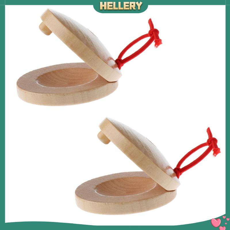 1 Cặp Nhạc Cụ Castanet Bằng Gỗ Cho Bé