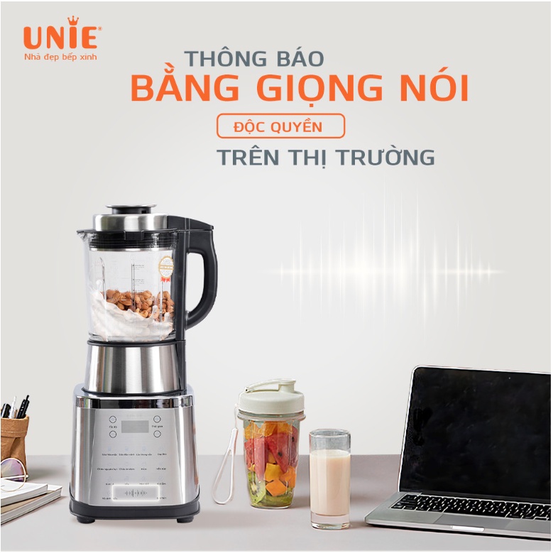 Máy Xay Nấu Sữa Hạt UNIE V8S, Công suất 1800W, Dung tích 1,75L, Bảo Hành Chính Hãng 2 năm