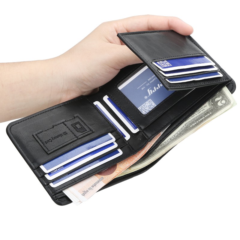 Baellerry D1308 Fashion Short Men Wallet Credit Card Holder Stylish Business Leather Clutch Coins Purse