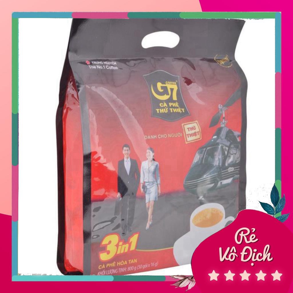 dhtn Combo 2 bịch cafe hòa tan G7 3 in 1 - sp có tem xác thực - 1 bịch 50 g - 2bg7