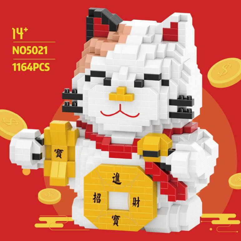 Lego mini HC magic 5016-5021 Mèo may mắn NLG0081 - sausau