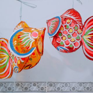 Lồng đèn Trung thu giấy kiếng hình con cá