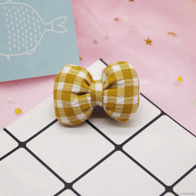Băng đô nơ họa tiết ca rô đính nơ đáng yêu dành cho bé gái