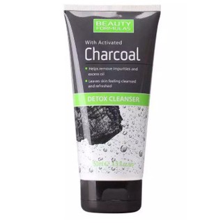 Sữa rửa mặt than hoạt tính tẩy độc tố Beauty Formulas Detox Cleanser with Activated Charcoal - 150ml
