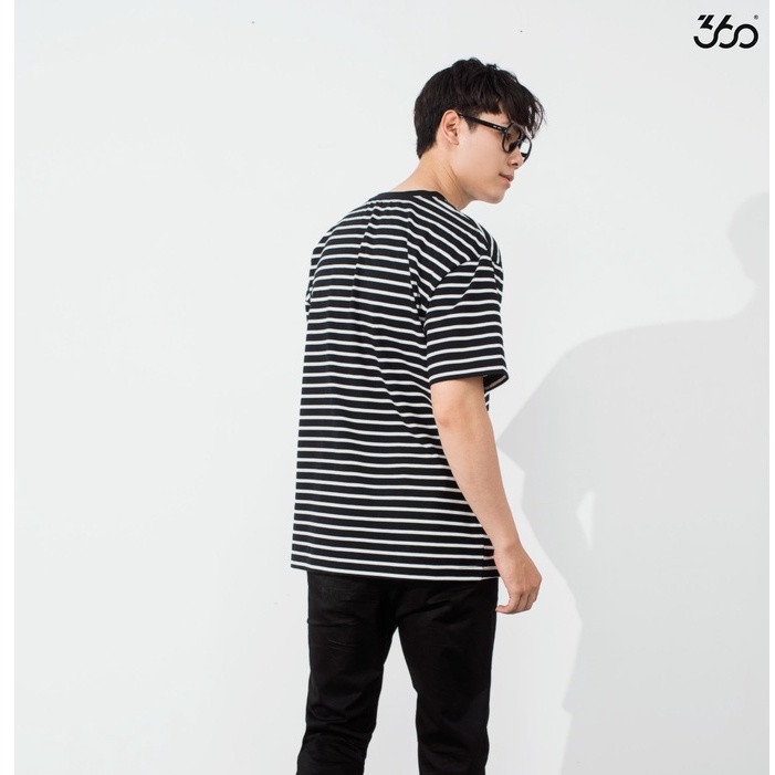 Áo phông cổ tròn kẻ ngang thương hiệu 360 Boutique chất vải cotton  - APTTK284 | BigBuy360 - bigbuy360.vn