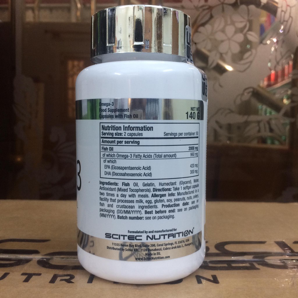 OMEGA 3 | Dầu Cá Omega 3 Scitec Fish Oil 100 Viên Chính Hãng Muscle Fitness