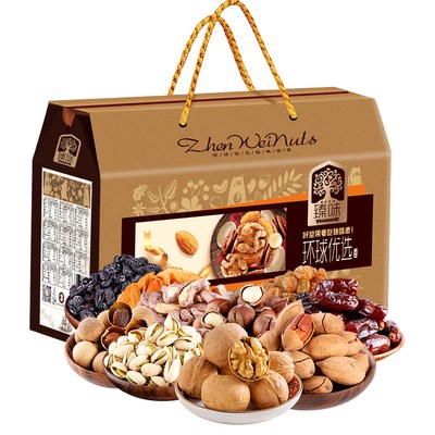Hương vị của các loại hạt Hộp quà tặng trái cây khô đồ ăn nhẹ quà tặng lớn gói Lễ Hội Mùa Xuân hàng năm khách hàng quà t