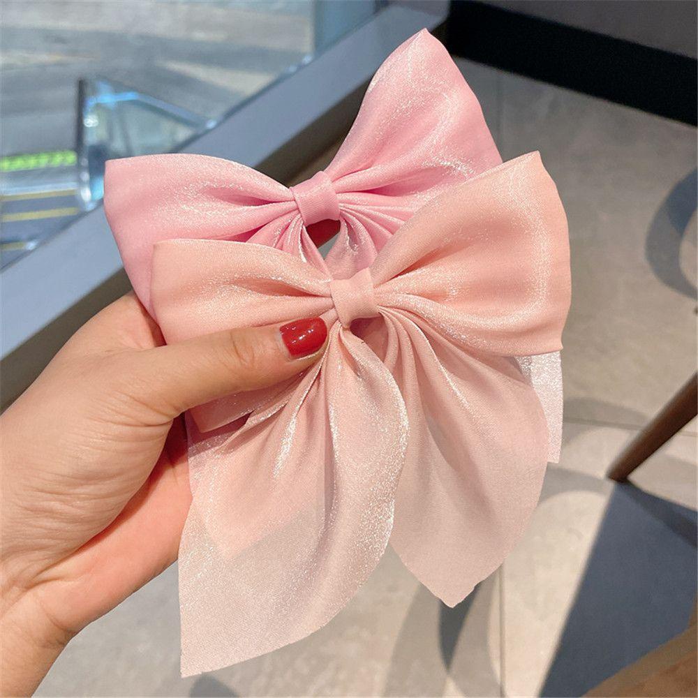 WONDER Dây Buộc Tóc Vải Satin Thắt Nơ Thời Trang Mùa Hè