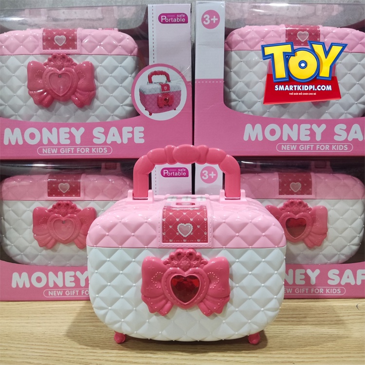 - Két sắt vân tay mini tiết kiệm tiền - Mẫu hình hộp trang điểm siêu dễ thương - Quà tặng cho bé