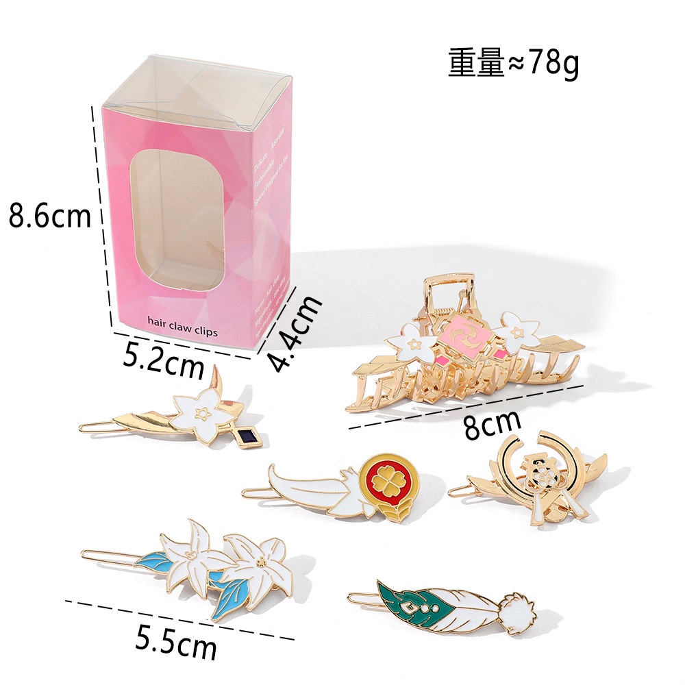 Set 6 kẹp tóc thiết kế độc đáo thời trang