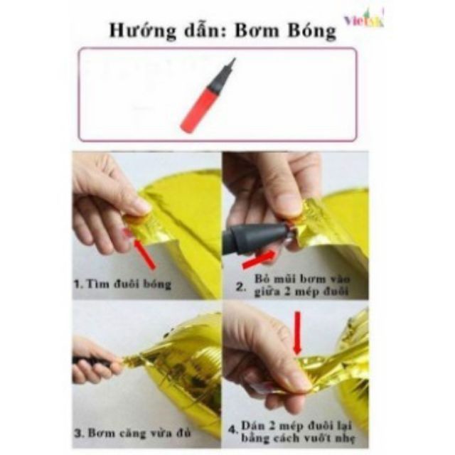 Bóng số 1 trang trí có 2 size 40cm và 70cm