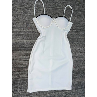 DN7049 - Đầm Body Cúp Ngực 2 Dây Đính Hạt