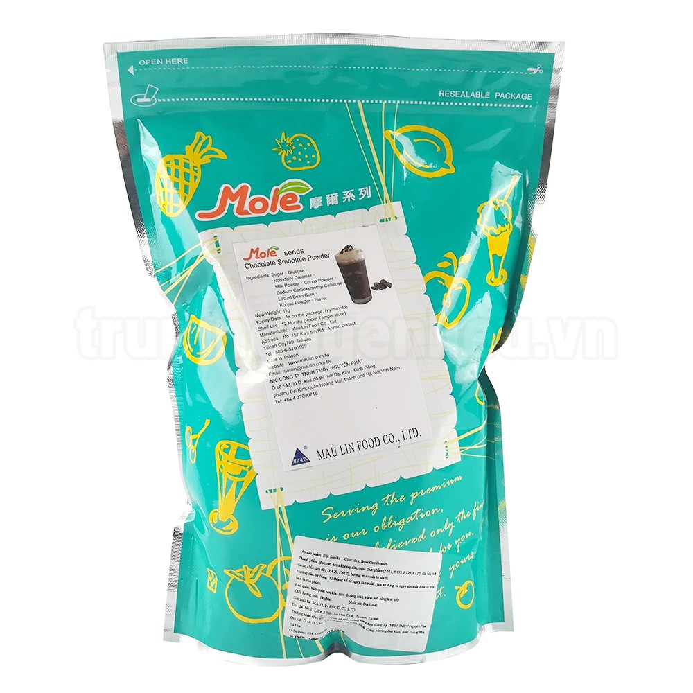 Bột Chocolate Đài Loan Mole - Túi 1kg
