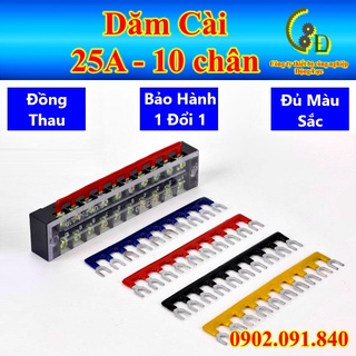 Dăm cài cầu đấu 25A TB2510 TB2512 2cái ✴️VIP✴️ thanh lược cài domino chia dây điện