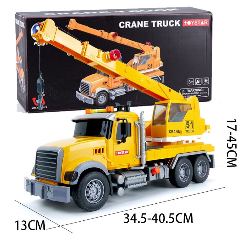 Mô hình xe ô tô cẩu móc cỡ lớn xe đồ chơi trẻ em hãng Toystar có âm thanh và đèn