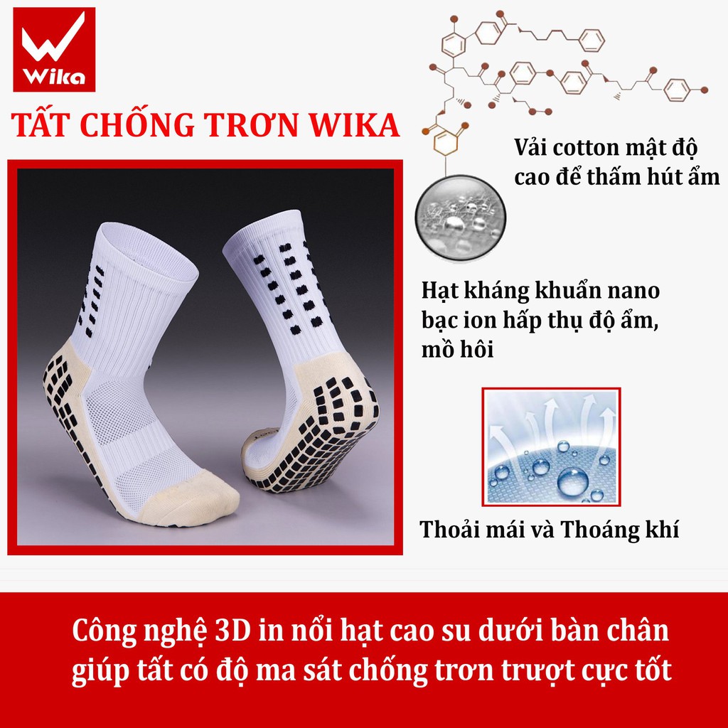 Tất Chống Trơn chống Trượt  Đá Bóng, Vớ Chống Trơn chính hãng Wika Chính Hãng F1