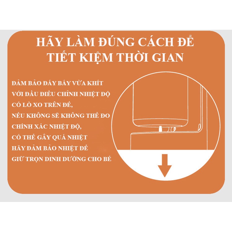 Máy Hâm Sữa Tiệt Trùng LAS02 FINOSE Không Dây Giữ Nóng Liên Tục, Màn Hình Kĩ Thuật Số Thông Minh
