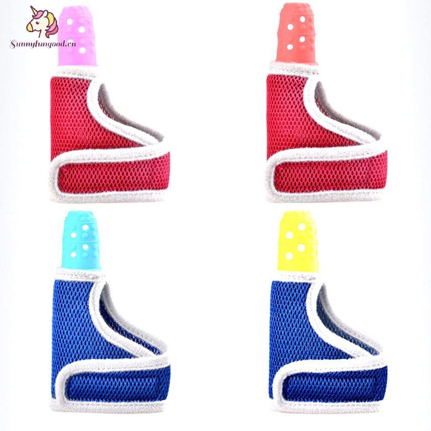 Găng tay silicone bọc ngón tay hỗ trợ ngăn trẻ em bú ngón cái
