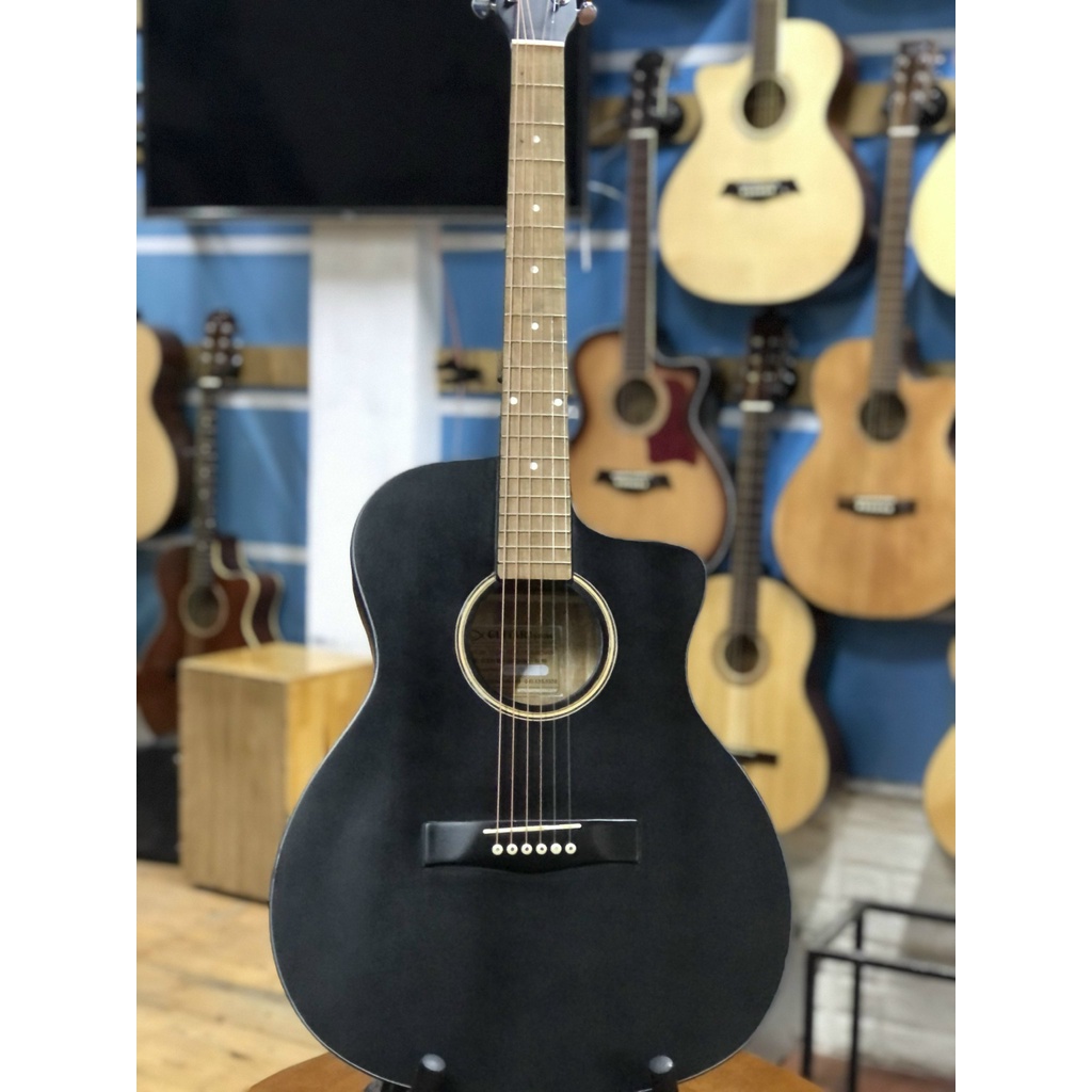 Đàn Guitar có giá rẻ nhất ĐẠT CHUẨN ACOUSTIC tại Guitar isaac Hà Nội. Mã ET15de. Guitar màu đen